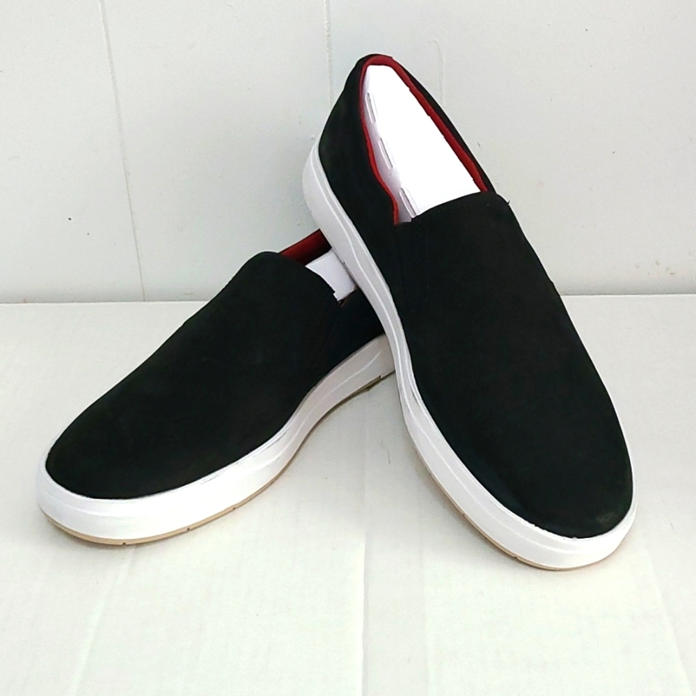 Timberland Men's Groveto Slip On A2QRM Rebotl Black Casual Shoes sz 11.5